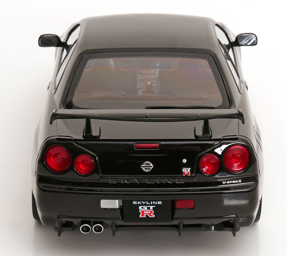 KK Scale 2001 Nissan Skyline GT-R R34 V-Spec II w/ Gold BBS Black 1:12