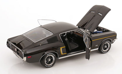KK Scale 1968 Ford Mustang GT Fastback Black 1:12