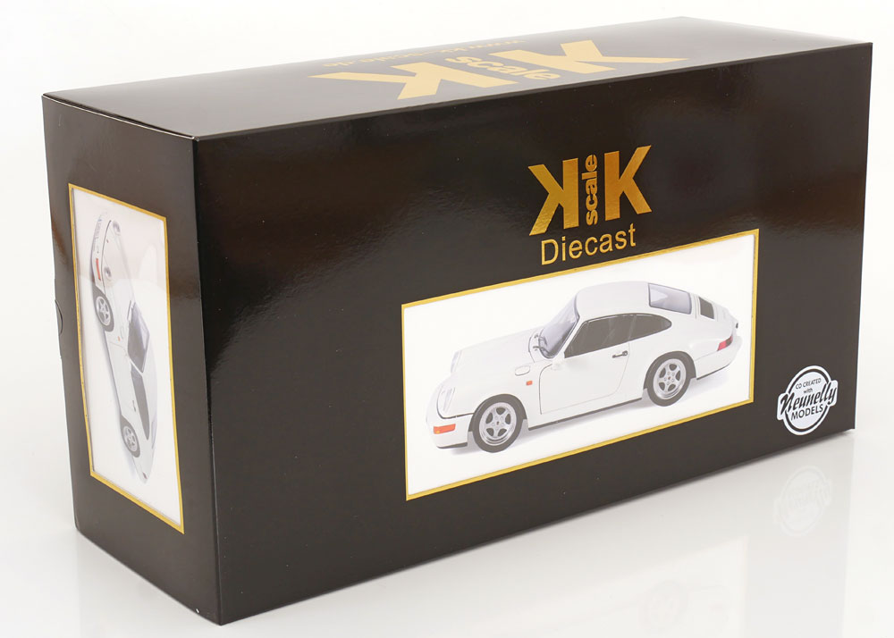 KK Scale 1992 Porsche 911 (964) RS Coupe w/ Speedline Wheels White 1:12