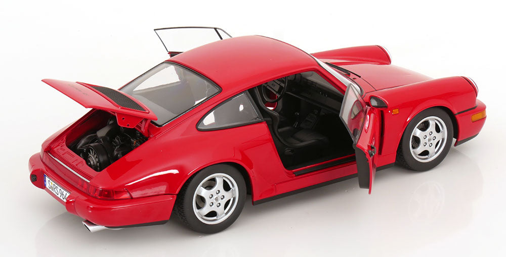 KK Scale 1992 Porsche 911 (964) RS Coupe w/ Cup Wheels Guards Red 1:12