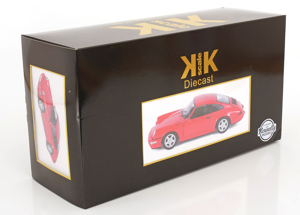 KK Scale 1992 Porsche 911 (964) RS Coupe w/ Cup Wheels Guards Red 1:12