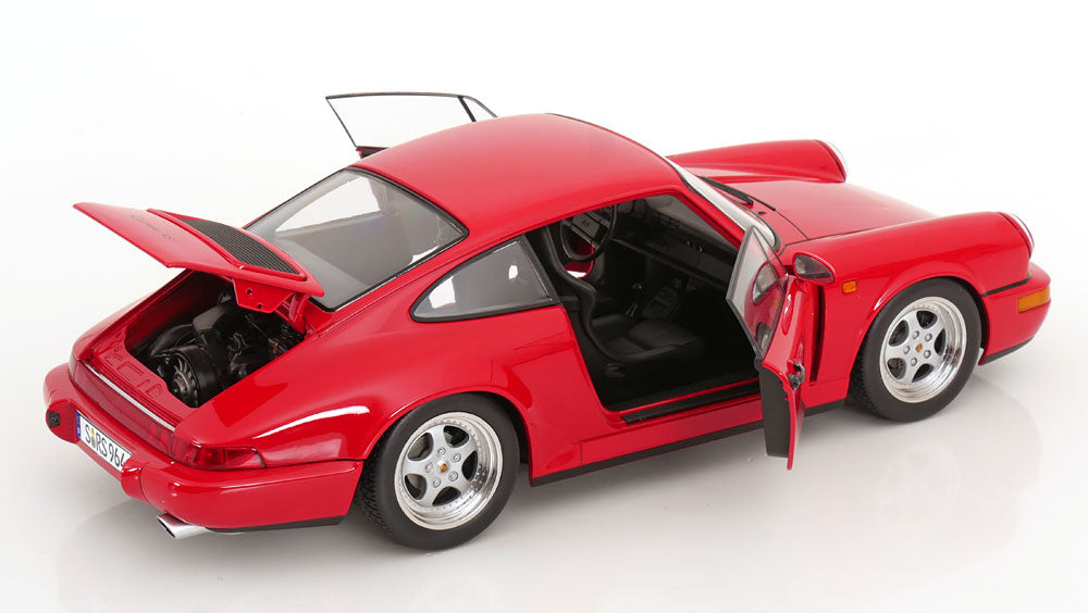 KK Scale 1992 Porsche 911 (964) RS Coupe w/ Speedline Wheels Guards Red 1:12
