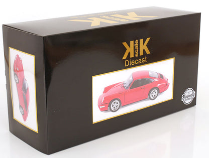 KK Scale 1992 Porsche 911 (964) RS Coupe w/ Speedline Wheels Guards Red 1:12