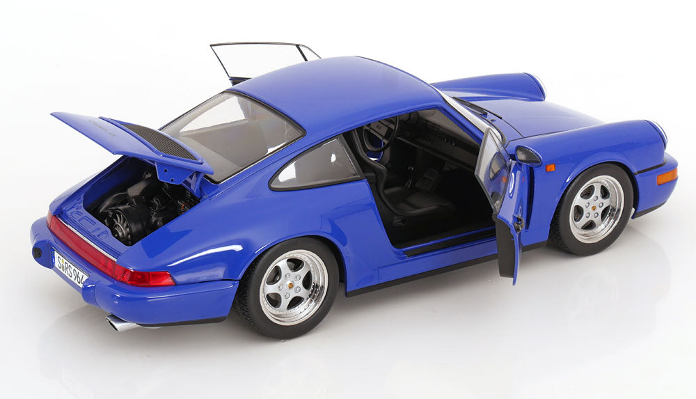 KK Scale 1992 Porsche 911 (964) RS Coupe w/ Speedline Wheels Maritime Blue 1:12
