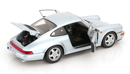 KK Scale 1992 Porsche 911 (964) RS Coupe w/ Cup Wheels Polar Silver 1:12