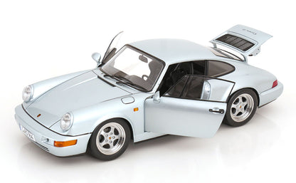 KK Scale 1992 Porsche 911 (964) RS Coupe w/ Speedline Wheels Polar Silver 1:12