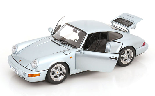 KK Scale 1992 Porsche 911 (964) RS Coupe w/ Speedline Wheels Polar Silver 1:12