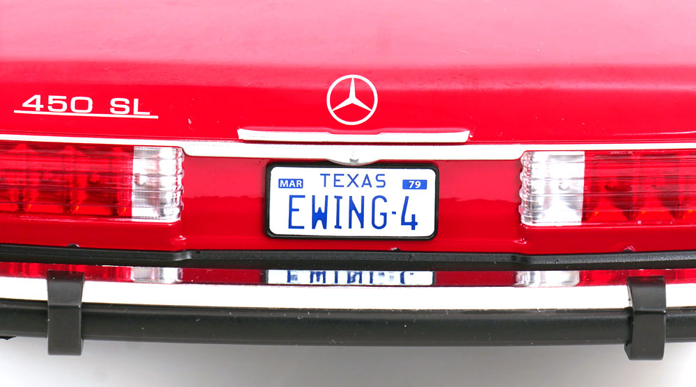 KK Scale 1985 Mercedes-Benz S Class 450 SL (R107) Convertible (Dallas TV Series) Red 1:12