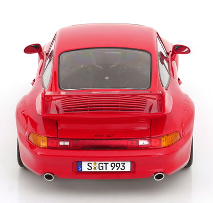 KK Scale 1996 Porsche 911 993 GT2 w/ Speedline Wheels Guards Red 1:12