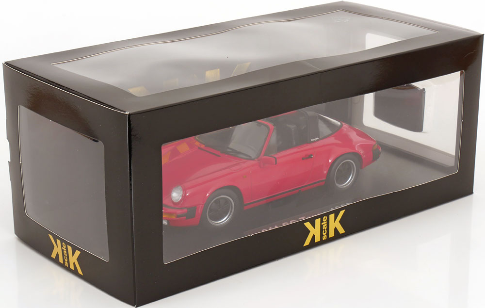 KK Scale 1983 Porsche 911 SC Targa w/ Removable Roof G Series Guards Red 1:18