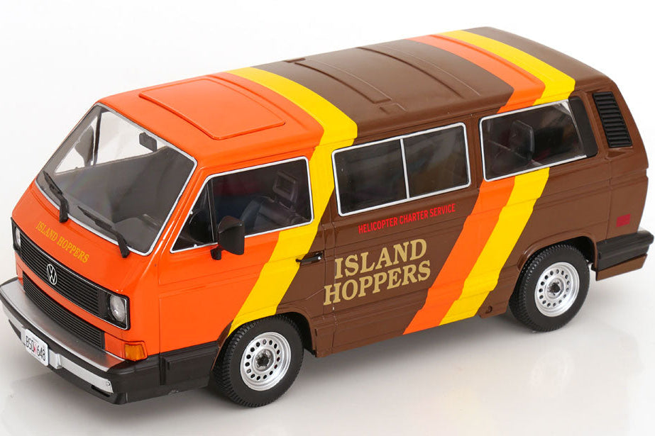 KK Scale Volkswagen Vanagon GL T3 Minibus "Island Hoppers" from Magnum PI Brown 1:18
