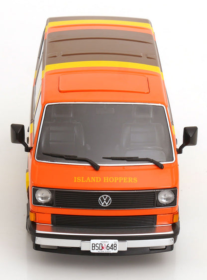 KK Scale Volkswagen Vanagon GL T3 Minibus "Island Hoppers" from Magnum PI Brown 1:18