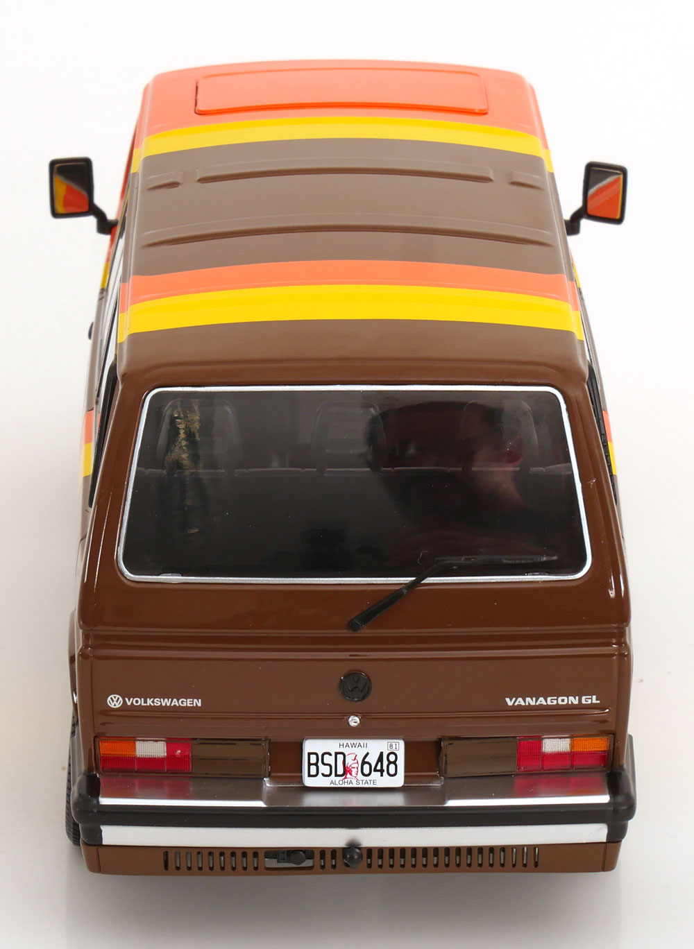 KK Scale Volkswagen Vanagon GL T3 Minibus "Island Hoppers" from Magnum PI Brown 1:18