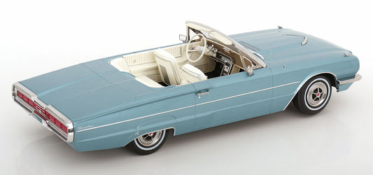 KK Scale 1966 Ford Thunderbird Convertible "Thelma & Louise" Light Blue Metallic 1:18