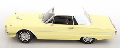 KK Scale 1966 Ford Thunderbird Hardtop Coupe Pale Yellow 1:18