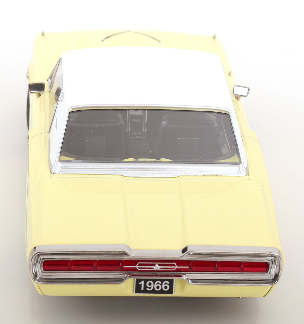 KK Scale 1966 Ford Thunderbird Hardtop Coupe Pale Yellow 1:18