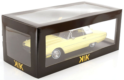 KK Scale 1966 Ford Thunderbird Hardtop Coupe Pale Yellow 1:18