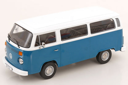 KK Scale 1972 Volkswagen T2b Minibus Blue & White 1:18