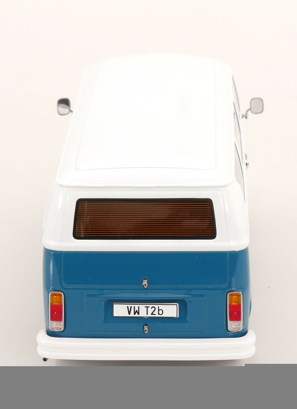 KK Scale 1972 Volkswagen T2b Minibus Blue & White 1:18