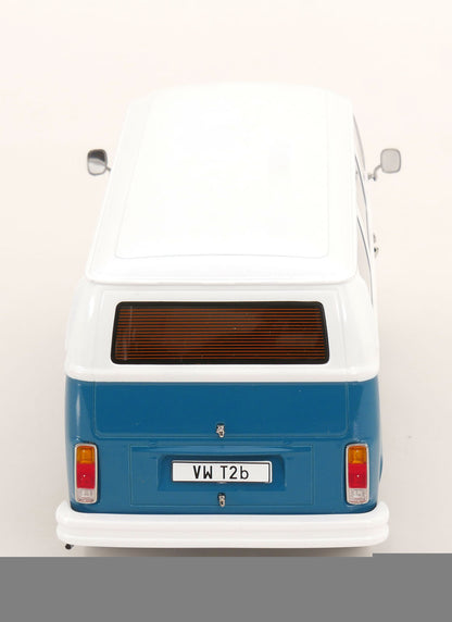 KK Scale 1972 Volkswagen T2b Minibus Blue & White 1:18