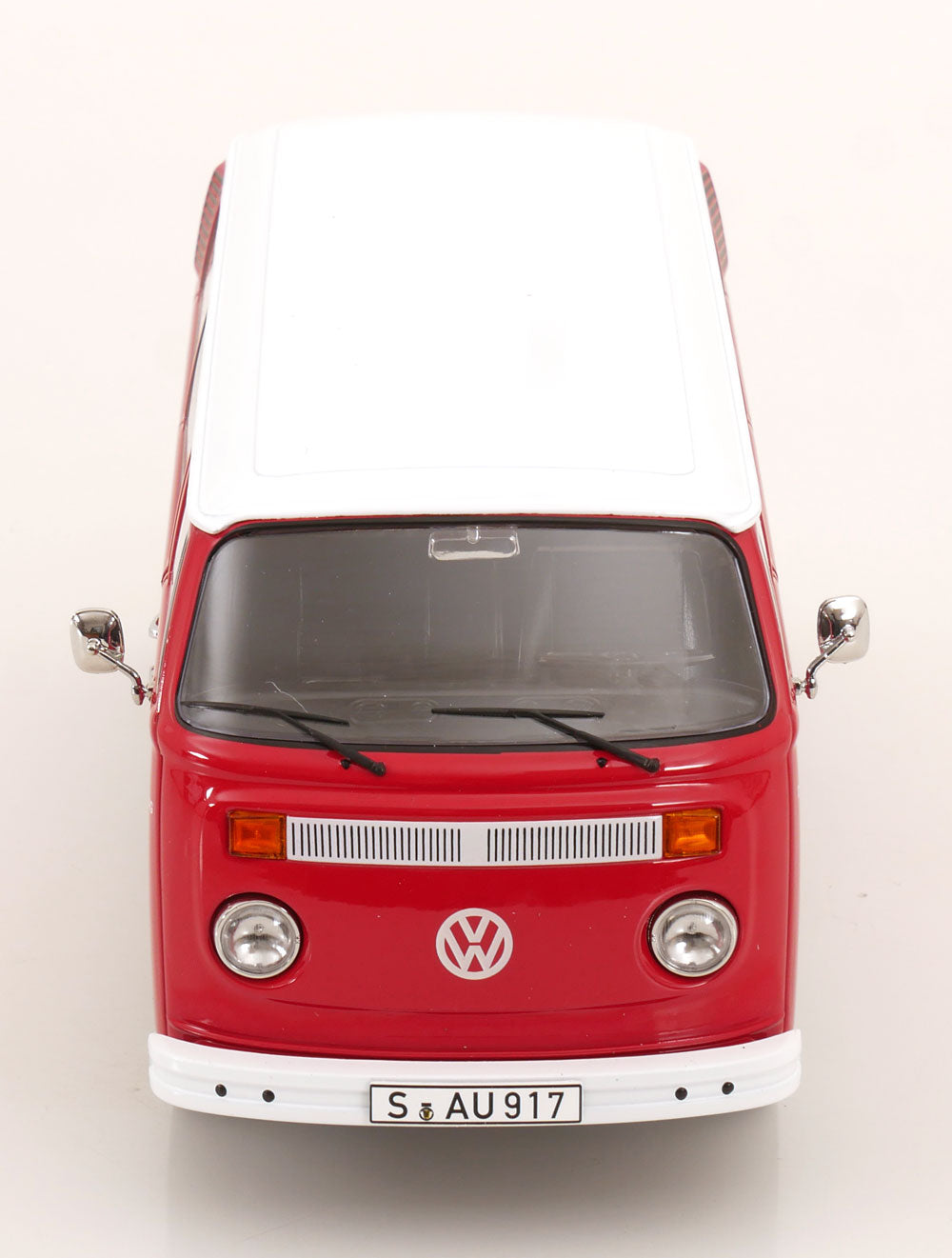 KK Scale 1972 Volkswagen T2b Minibus Porsche Renndienst Red 1:18