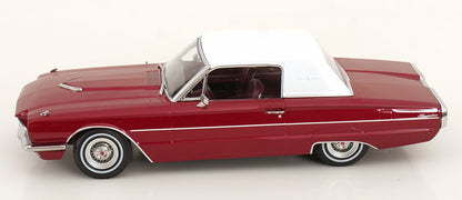 KK Scale 1966 Ford Thunderbird Coupe Dark Red Metallic 1:18