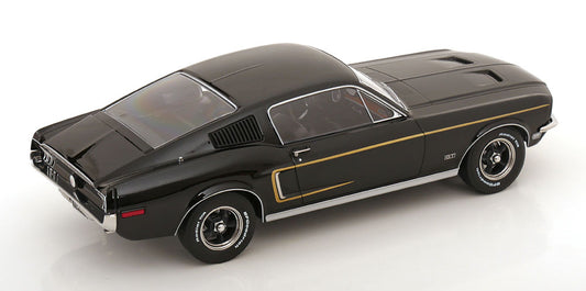 KK Scale 1968 Ford Mustang GT Fastback Black 1:18