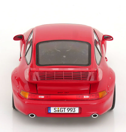 KK Scale 1996 Porsche 911 993 GT2 w/ Speedline Wheels Guards Red 1:18