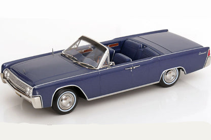 KK Scale 1963 Lincoln Continental Convertible "Lincoln Lawyer" Blue 1:18