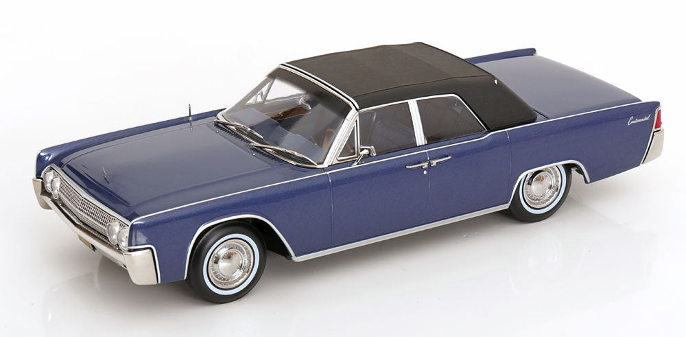 KK Scale 1963 Lincoln Continental Convertible "Lincoln Lawyer" Blue 1:18