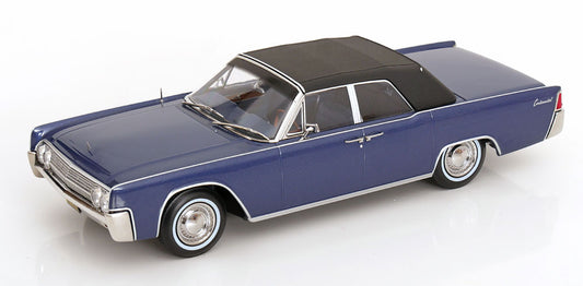 KK Scale 1963 Lincoln Continental Convertible "Lincoln Lawyer" Blue 1:18