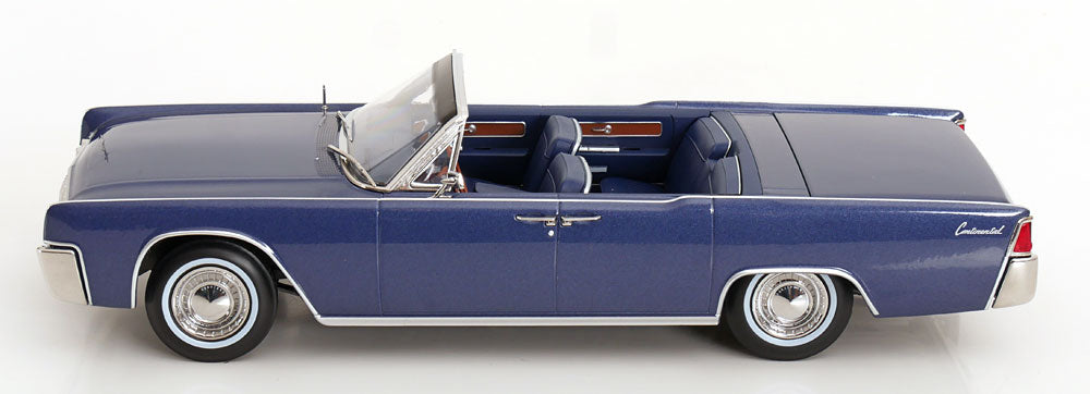 KK Scale 1963 Lincoln Continental Convertible "Lincoln Lawyer" Blue 1:18