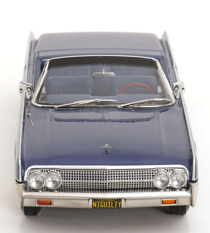 KK Scale 1963 Lincoln Continental Convertible "Lincoln Lawyer" Blue 1:18