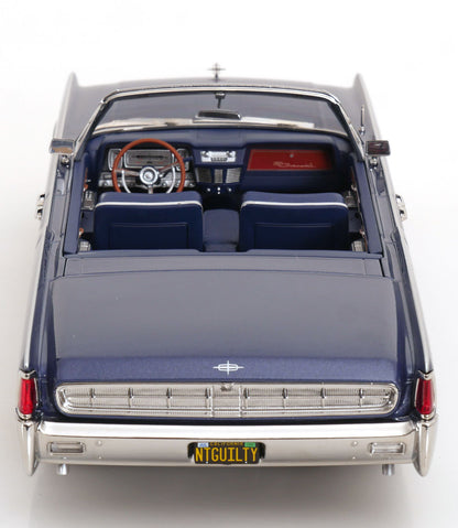 KK Scale 1963 Lincoln Continental Convertible "Lincoln Lawyer" Blue 1:18