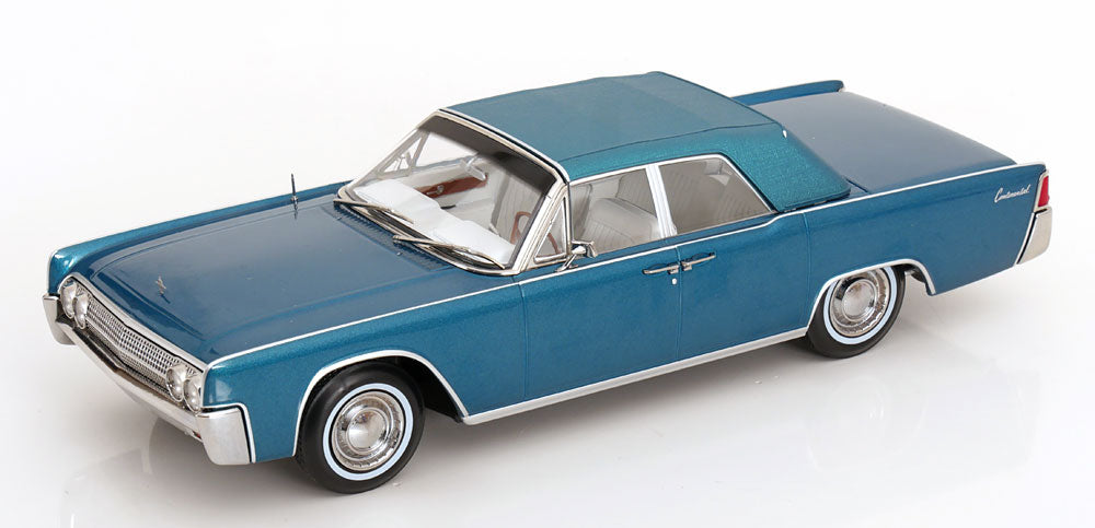 KK Scale 1963 Lincoln Continental Convertible Turquoise Blue 1:18