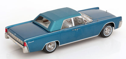 KK Scale 1963 Lincoln Continental Convertible Turquoise Blue 1:18