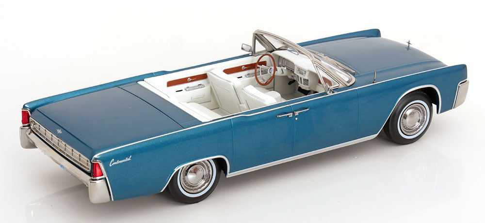 KK Scale 1963 Lincoln Continental Convertible Turquoise Blue 1:18