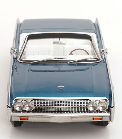 KK Scale 1963 Lincoln Continental Convertible Turquoise Blue 1:18
