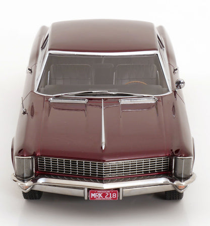 KK Scale 1965 Buick Riviera Dark Red Metallic 1:18