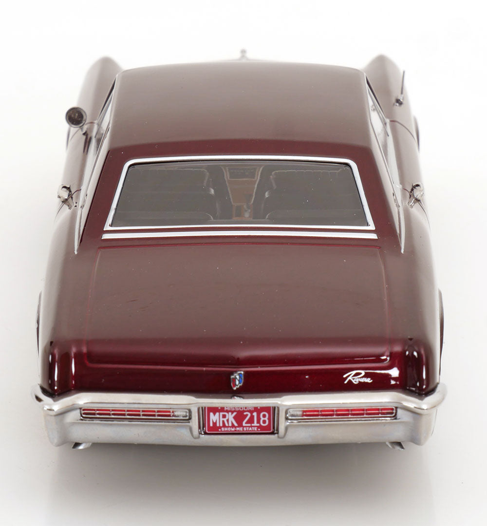 KK Scale 1965 Buick Riviera Dark Red Metallic 1:18
