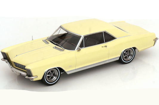 KK Scale 1965 Buick Riviera Cream (Pale Yellow) 1:18