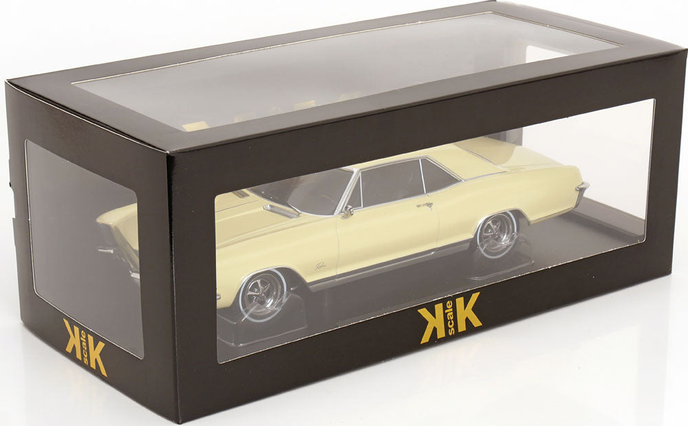 KK Scale 1965 Buick Riviera Cream (Pale Yellow) 1:18