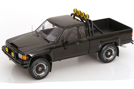 KK Scale 1985 Toyota Hilux SR5 Pickup Truck Back to the Future Glossy Black 202 1:18
