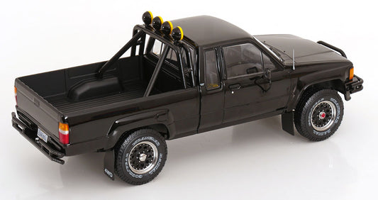 KK Scale 1985 Toyota Hilux SR5 Pickup Truck Back to the Future Glossy Black 202 1:18
