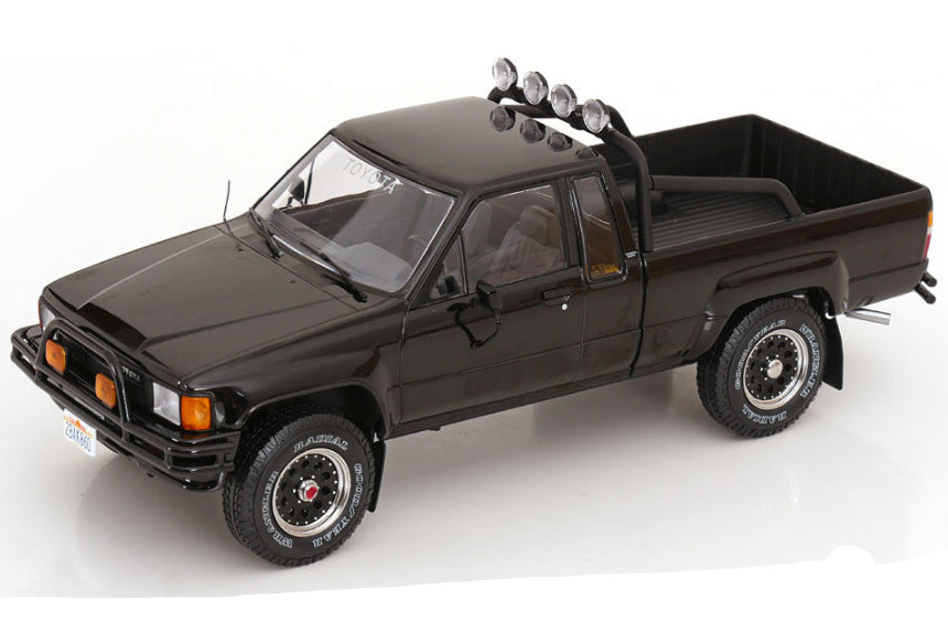 KK Scale 1985 Toyota Hilux Pickup Truck Back to the Future II Glossy Black 202 1:18