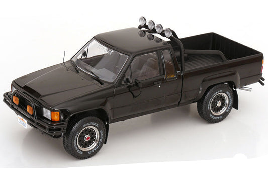 KK Scale 1985 Toyota Hilux Pickup Truck Back to the Future II Glossy Black 202 1:18