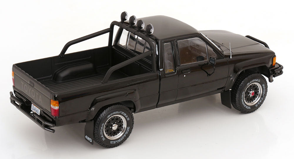KK Scale 1985 Toyota Hilux Pickup Truck Back to the Future II Glossy Black 202 1:18