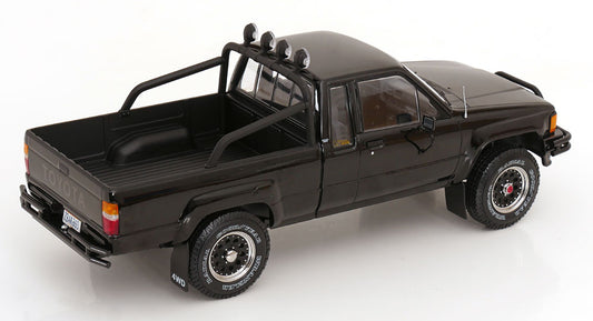 KK Scale 1985 Toyota Hilux Pickup Truck Back to the Future II Glossy Black 202 1:18