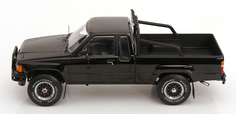 KK Scale 1985 Toyota Hilux Pickup Truck Back to the Future II Glossy Black 202 1:18