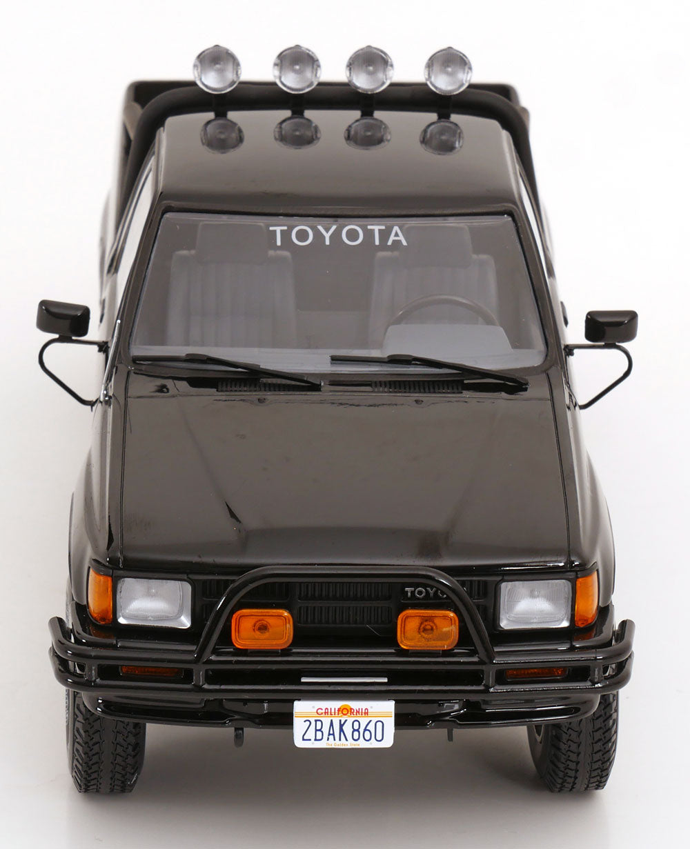 KK Scale 1985 Toyota Hilux Pickup Truck Back to the Future II Glossy Black 202 1:18